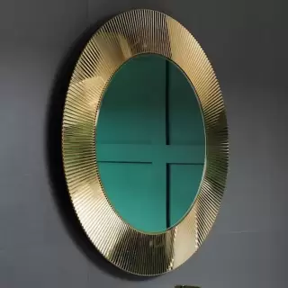 Laufen Kartell Зеркало круглое d=78см, настенное, без подсветки, цвет: золотой