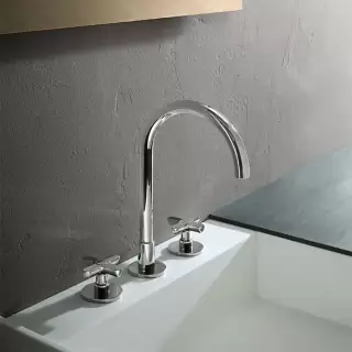 Fantini Icona Classic Смеситель для раковины, 3 отверстия, цвет: хром