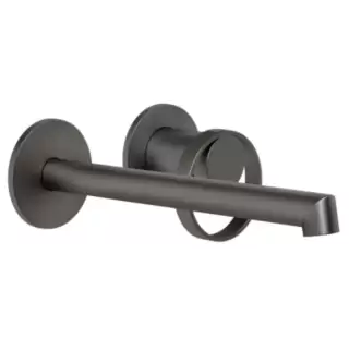 Gessi Anello Смеситель для раковины, настенный, цвет: Black Metal Brushed PVD