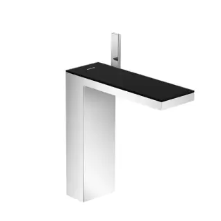 Axor MyEdition Смеситель для раковины 230, на 1 отв., излив 245мм, с донным клапаном, цвет: хром/черное стекло