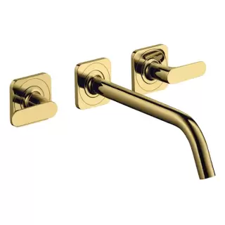 Axor Citterio M Смеситель для раковины, встраиваемый, излив: 22.6см., ручка: рычаг, цвет: полированное золото