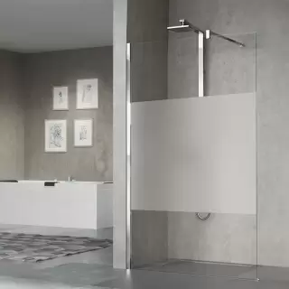 Novellini Giada H Душевое ограждение 87-88.5х205см., с свободным входом, с настенным кронштейном, стекло прозрачное, цвет: Silver