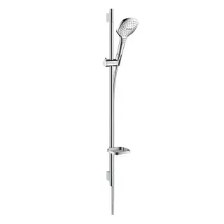 Hansgrohe Raindance Select E Душевой набор: штанга 90см., ручной душ 120, 3jet (Rain, RainAir, WhirlAir), EcoSmart, мыльница, шланг, цвет: хром
