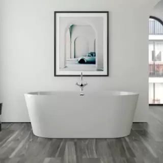 Knief Neo Ванна отдельностоящая 170x80x60см, с экраном, с щелевым переливом, цвет: белый