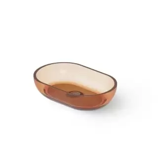 Dea Design Washbasins Раковина 58х38х14см., накладная, без отв., Glasstech, прозрачная смола, цвет: Sunset R1