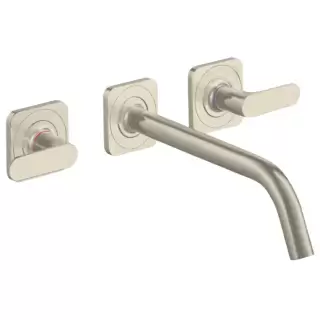 Axor Citterio M Смеситель для раковины, встраиваемый, излив: 22.6см., ручка: рычаг, цвет: шлифованный никель