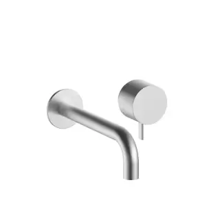 Fantini AF/21 Смеситель для раковины, настенный, излив: 20.8 см, цвет: матовая натуральная сталь