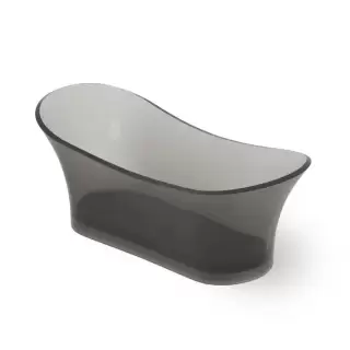 Dea Design Elegant Ванна 175x75x68см., отдельностоящая, Glasstech, прозрачная смола, цвет: Smoky Black R4