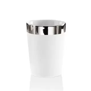 Decor Walther Bone BE50 Стакан настольный, фарфор, цвет: белый / платиновый