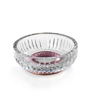 3SC Elegance Мыльница настольная, цвет: прозрачный хрусталь/oro rosa lucido
