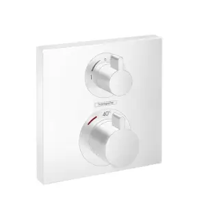 Hansgrohe Ecostat Square Термостат для душа, 2 источника, внешняя часть, цвет: белый матовый