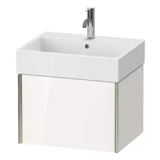 Duravit XViu Тумба подвесная 58.4x45.4x39.7см, с раковиной, 1 ящик, цвет: белый глянцевый/champagne matt