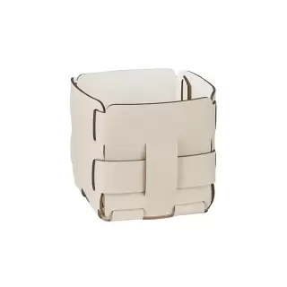 Colombo Adj Корзинка Mini Bottega, 12x12H13 см, цвет: панна котта/белый