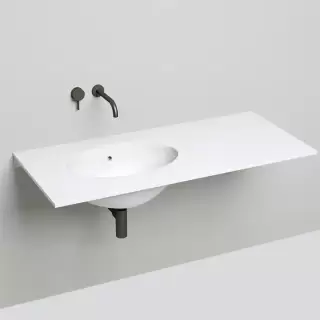 Salini MAREA 12 Раковина врезная снизу 545х375х187мм, без отв. под смес, с ПЕРЕЛИВОМ, материал: S-Sense, глянцевый, белый.