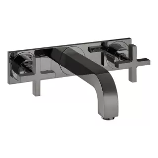 Axor Citterio Смеситель для раковины 226, встраиваемый, излив: 22.6см., с панелью, цвет: полированный черный хром