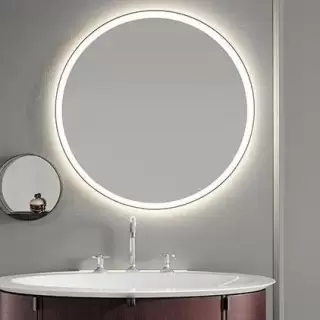 BURGBAD LIN20 Зеркало &Oslash;750х25 мм., LED подсветка 5700K, выключатель, подогрев