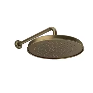 Gessi Venti20 Верхний душ &Oslash;32.8см., с настенным держателем 38.9см., цвет: Antique Brass