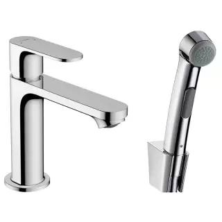 Hansgrohe Rebris S Смеситель для раковины 110, с гигиеническим душем, цвет: хром