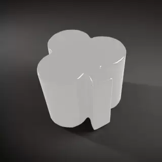 Kerasan Artwork Столик декоративный на стальной основе "FIORI", 50х50х41 см, напольный, цвет: белый глянцевый