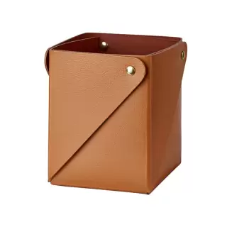 Colombo Adj Коробочка MIU, 7x7xH8 см , цвет: коньяк/бордо