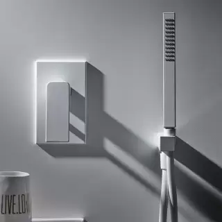 Fima Carlo Frattini Fit F3389X1BS Однорычажный смеситель для ванны и душа, на 1 источник, встраиваемый, цвет: белый матовый