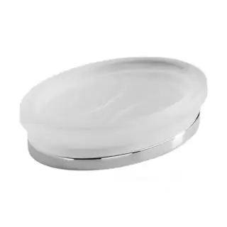 Colombo Land Мыльница настольная, цвет: хром/матовое стекло