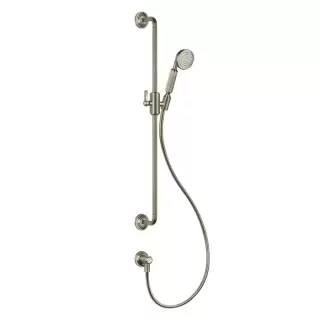 Gessi Venti20 Штанга для душа 80см., с ручным душем, шлангом 150см. и подводом воды, цвет: Finox Brushed Nickel