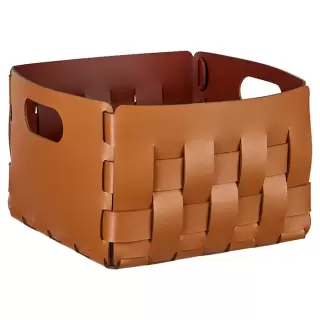 ADJ Корзинка Bottega, 25x25xH20 см., цвет: коньяк/бордо