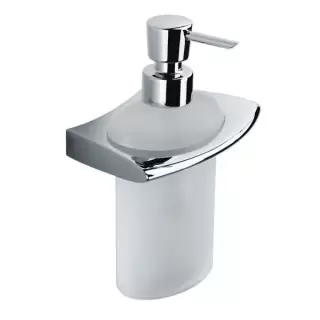 Colombo Land Дозатор для жидкого мыла, подвесной, цвет: хром/матовое стекло