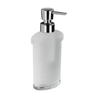 Colombo Land Дозатор для жидкого мыла, настольный, цвет: хром/матовое стекло