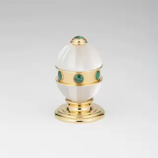 THG Amboise Malachite Вентиль смесителя для раковины, вставки малахит, цвет: полированное золото