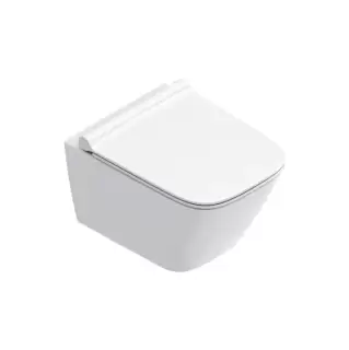 Catalano Green Унитаз подвесной 50х37см, безободковый, смыв Tornado, покрытие Cataglaze+, цвет: белый глянцевый