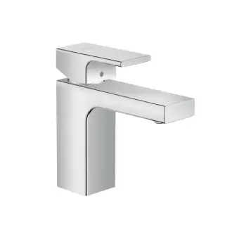Hansgrohe Vernis Shap Смеситель для раковины, излив 100 мм, с донным клапаном, цвет: хром