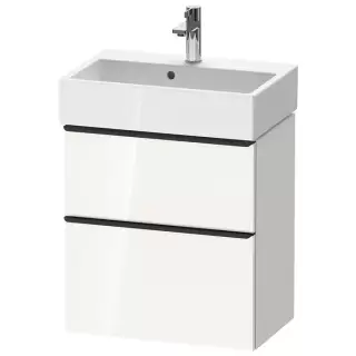Duravit D-Neo Тумбочка подвесная компакт 58.4x37.2х62.5 см., раковина, 1 ящик, цвет: белый высокоглянцевый