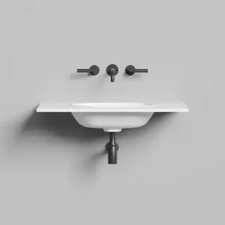 Salini Onda Plus Essentials Раковина 80х50х14см., подвесная, 1 отв., цвет: белый матовый