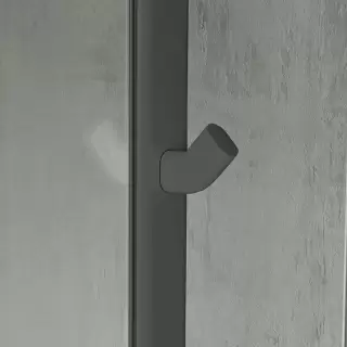 Novellini Giada Крючок, подвесной, для профиля, цвет: черный матовый