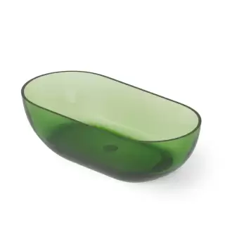 Dea Design Shadow Ванна 140х70х52см., отдельностоящая, Glasstech, прозрачная смола, цвет: Emerald R3