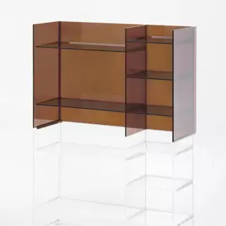 Laufen Kartell Стеллаж, 75х26х53см, пластик, напольный, цвет: янтарь