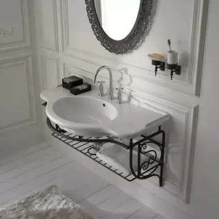 Globo Paestum Консоль подвесная 110x60x60см, с раковиной на 1 отв, цвет: состаренный металл