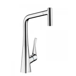 Hansgrohe Metris Смеситель  для кухни на 1 отв, поворотный и выдвижной излив 2jet, цвет: хром