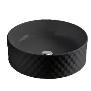 Artceram Rombo Раковина 44 см, без отв., накладная, цвет: матовый черный