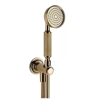 Gessi Venti20 Комплект для душа с ручным душем, шлангом 150см., держателем с подводом воды, цвет: Warm Bronze PVD