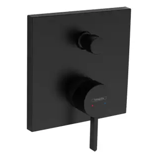 Hansgrohe Finoris Смеситель для душа, встраиваемый, с переключателем потоков на 2 положения, внешняя часть, цвет: черный матовый