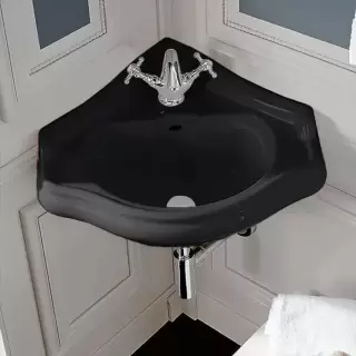 Kerasan Retro Раковина 40х40х56 см, 1 отв., цвет: черный