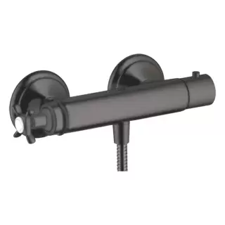 Axor Montreux Смеситель для душа, термостатический, настенный, цвет: шлифованный черный хром