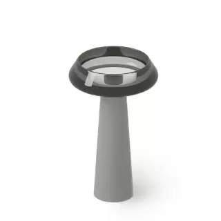 Dea Design Pedestal Basin Раковина 54.5x54.5х90см., напольная, без отв., Glasstech, прозрачная смола, цвет: Smoky Black R4