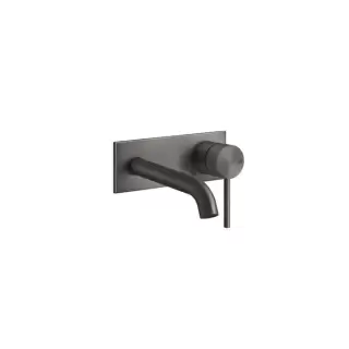 Gessi 316 Встраиваемый смеситель с изливом 147мм, внешняя часть, цвет: brushed black metal pvd