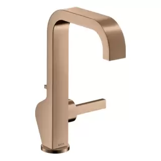 Axor Citterio Смеситель для раковины 190, на 1 отв., с высоким изливом, с донным клапаном, цвет: полированное красное золото