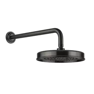 Gessi Venti20 Верхний душ &Oslash;20см., с настенным держателем 38.9см., цвет: Black Metal Brushed PVD