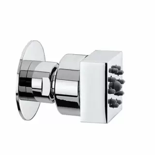 Bossini Cubic Форсунка поворотная, квадратная, цвет хром